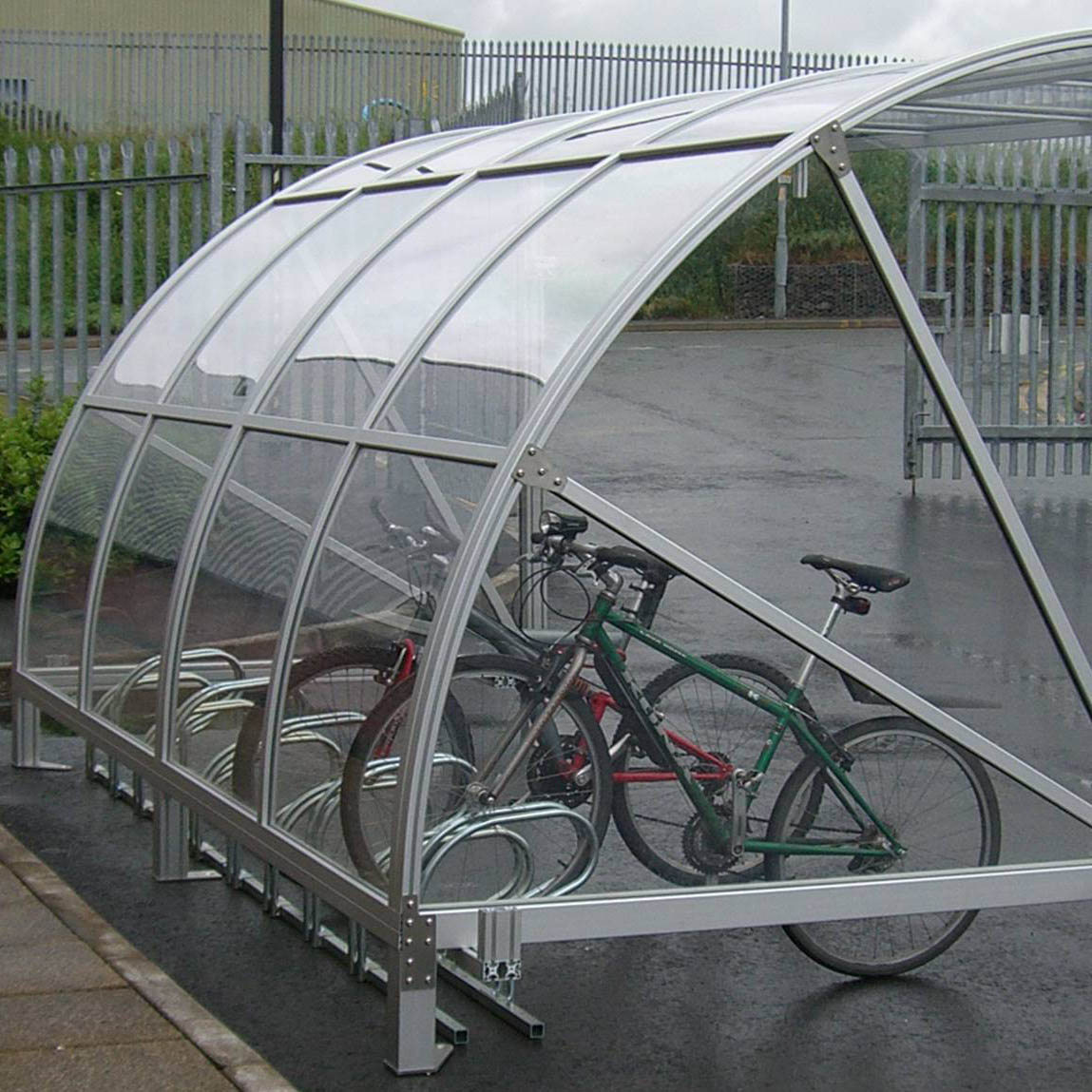 Frittstående aluminium metall sykkel parkering skjerm baldakin carports