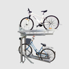 Galvanisert hjulmontert to -trinns sykkelparkering 4 sykkelstativholder