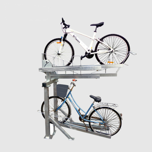 Dual Cycle Rack/dobbeltdekker Birdrock Home 4 sykkelstativ med oppbevaring