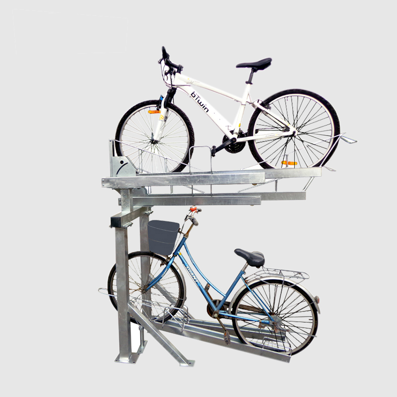 Dual Cycle Rack/dobbeltdekker Birdrock Home 4 sykkelstativ med oppbevaring