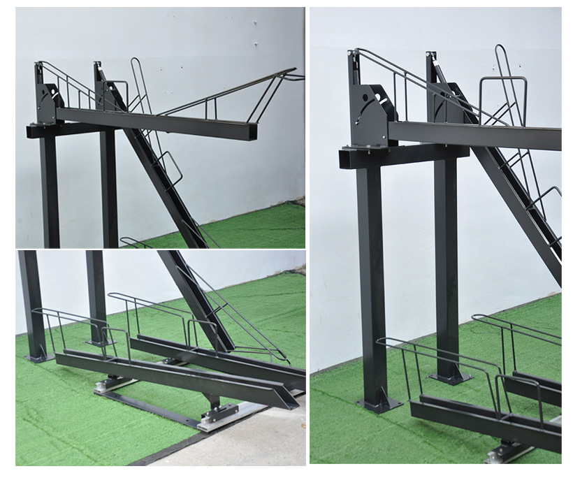 Hot Sell Outdoor Black Powder Coating Double Deck Bike Parking Stand